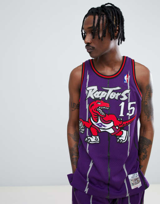 Mitchell & Ness NBA Toronto Raptors Carter mesh swingman singlet in purple