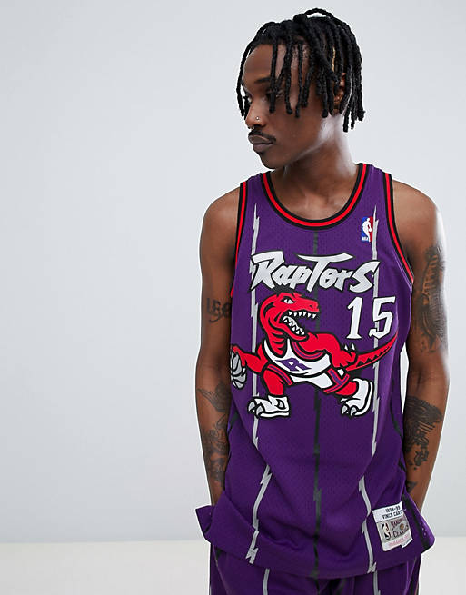 Mitchell & Ness NBA Toronto Raptors Carter mesh swingman tank in purple