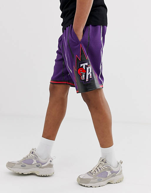YSPORT Short Basket Toronto Raptors Ventilateurs Swingman Haute Élasticité Maille Brodée Short Respirant Color : Purple, Size : S