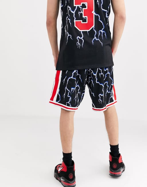 Mitchell Ness Philadelphia 76ers Lightning Swingman Schwarze Shorts Asos