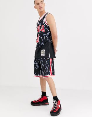 sixers mitchell and ness shorts