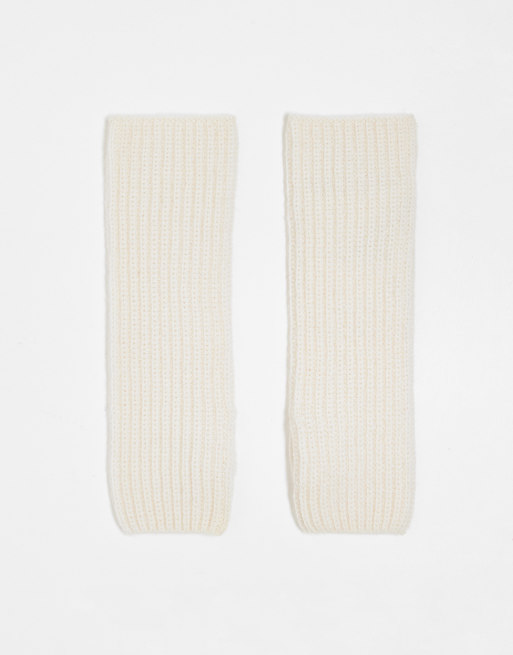 Mitones blanco hueso de mezcla de lana premium de & Other Stories