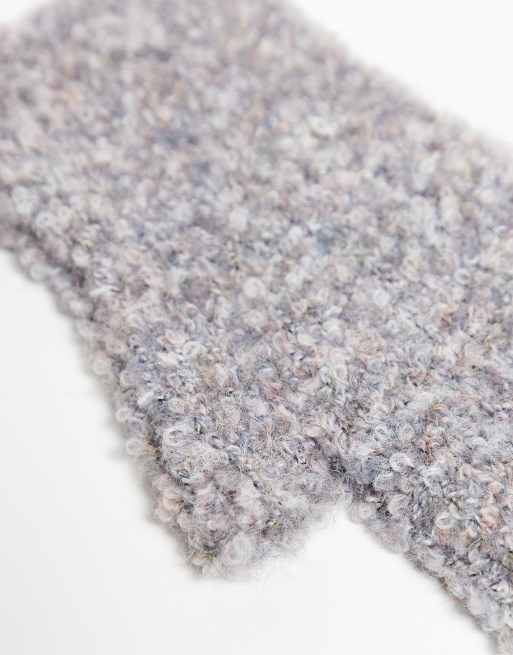 Mitones grises de punto de bouclé de ASOS DESIGN, 3 de 3