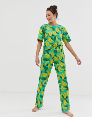 mix & match pyjamas jersey busker fra ASOS DESIGN-Multifarvet