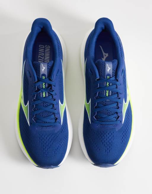 Mizuno – Wave Inspire 22 – Niebiesko-białe buty sportowe do biegania, 3 z 5