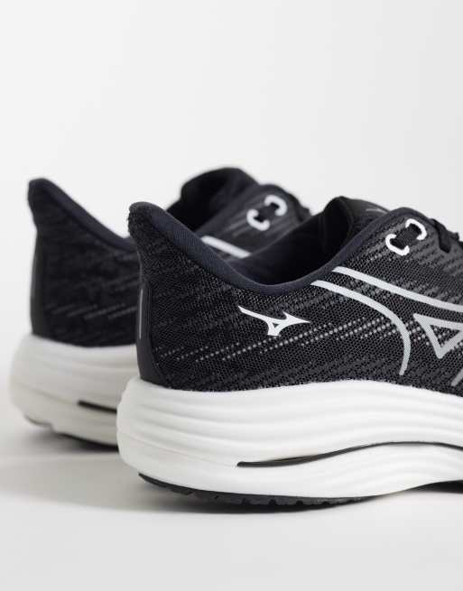 Mizuno – Wave Rider 29 – Svarta och vita löparskor, 2 av 5