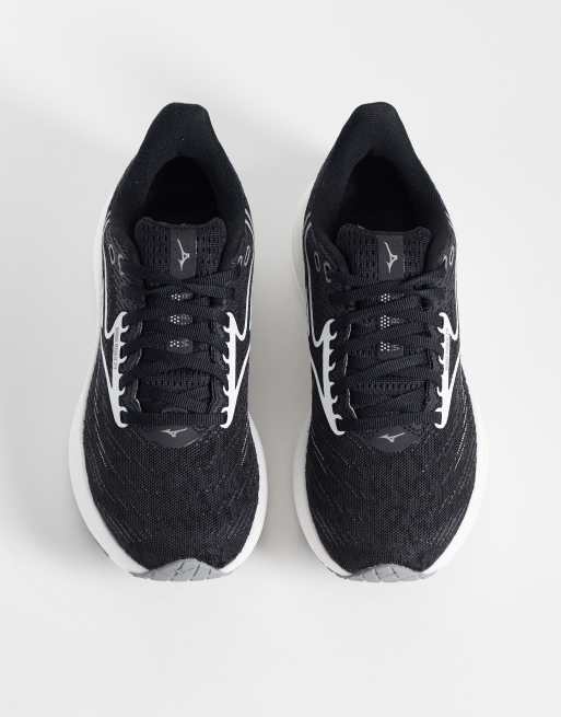 Mizuno – Wave Rider 29 – Svarta och vita träningsskor, 2 av 5