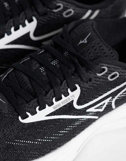 Mizuno - Wave Rider 29 - Zapatillas de deporte negras y blancas para correr, 5 de 5