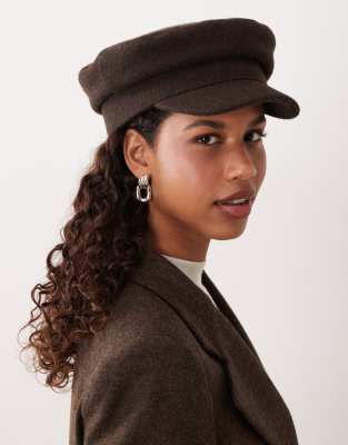 Mango Mnago Bakerboy Hat In Brown