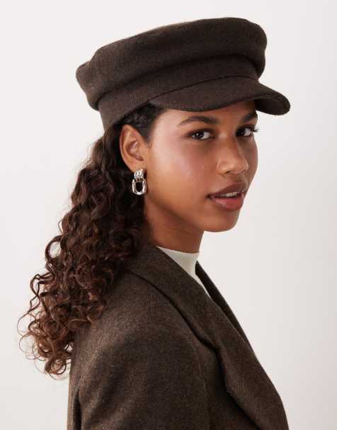 Mnago bakerboy hat in brown - view 1