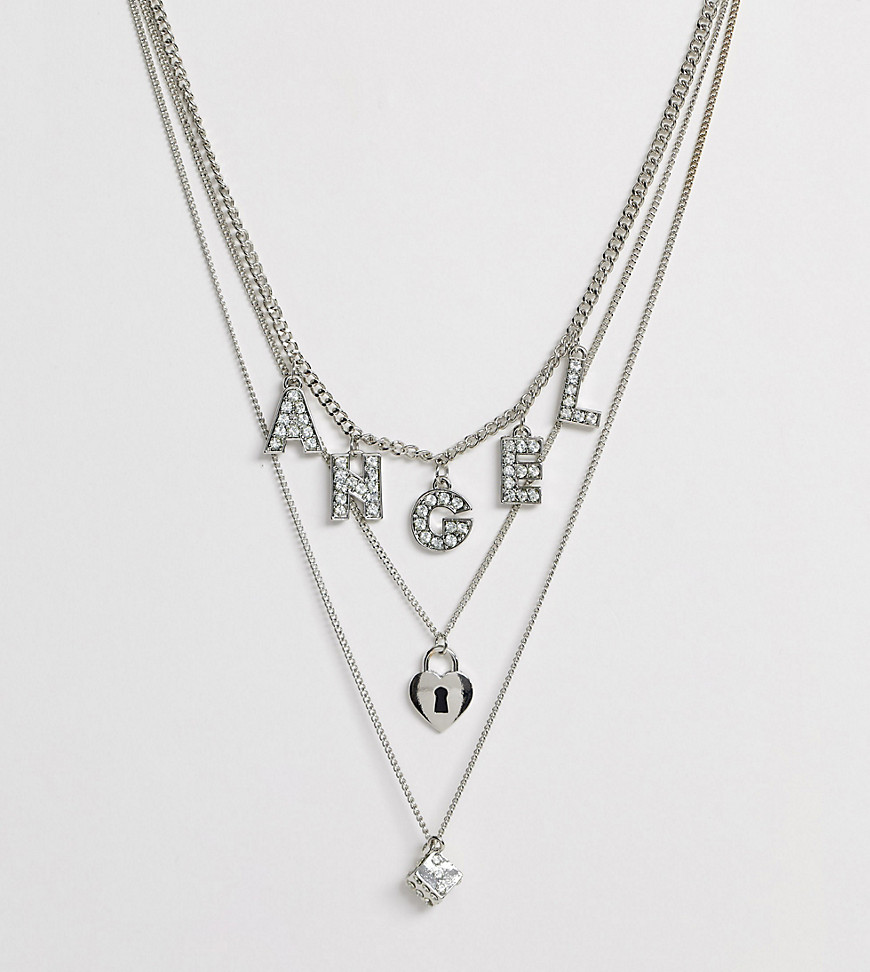 фото Многоярусное ожерелье reclaimed vintage inspired-серебряный