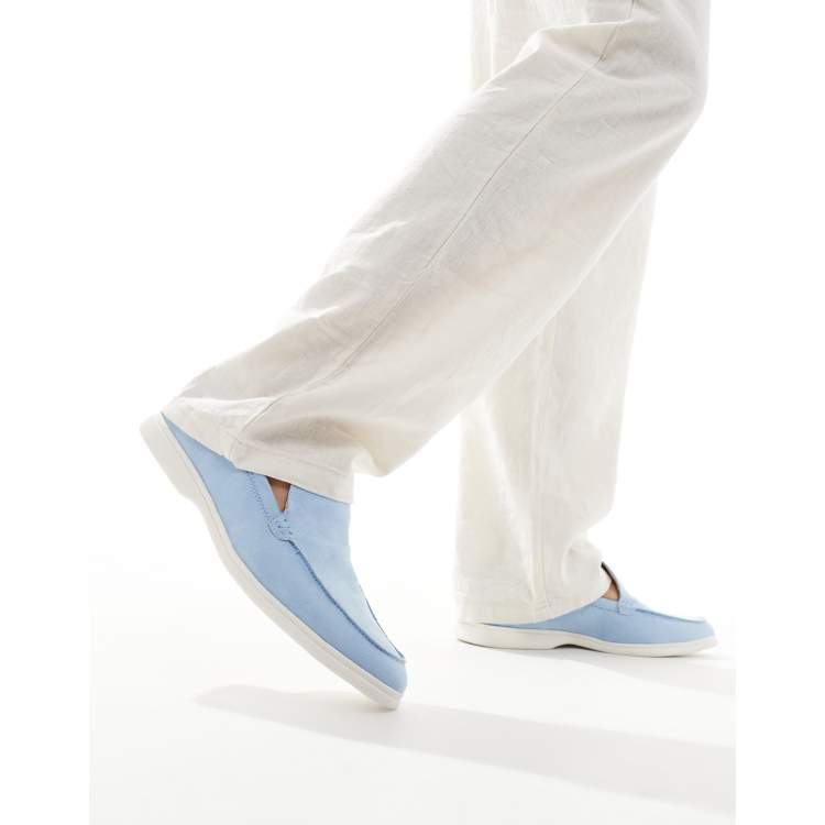 Mocasines azul claro de estilo casual de ante de Truffle