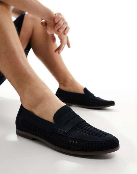 Mocasines azul marino con detalle trenzado Reem de schuh - view 1