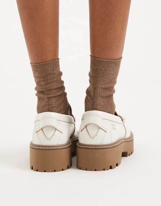 Mocasines blanco marfil de cuero auténtico Archive de Tommy Jeans, 3 de 4