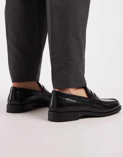 Mocasines clásicos negros de cuero de ASOS DESIGN, 3 de 4