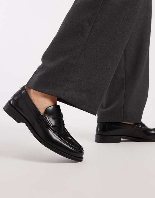 Mocasines clásicos negros de cuero de ASOS DESIGN, 4 de 4