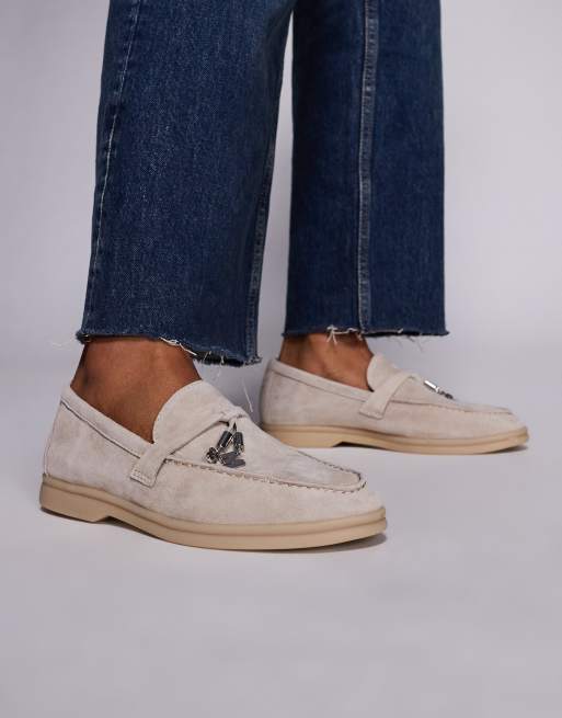 Mocasines color hueso de ante Portland de Steve Madden