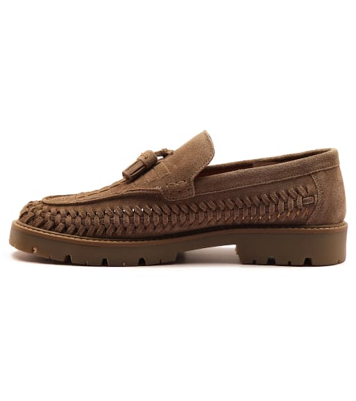 Mocasines color topo de estilo casual y formal sin cierres con borlas de cuero Floyd de Off The Hook