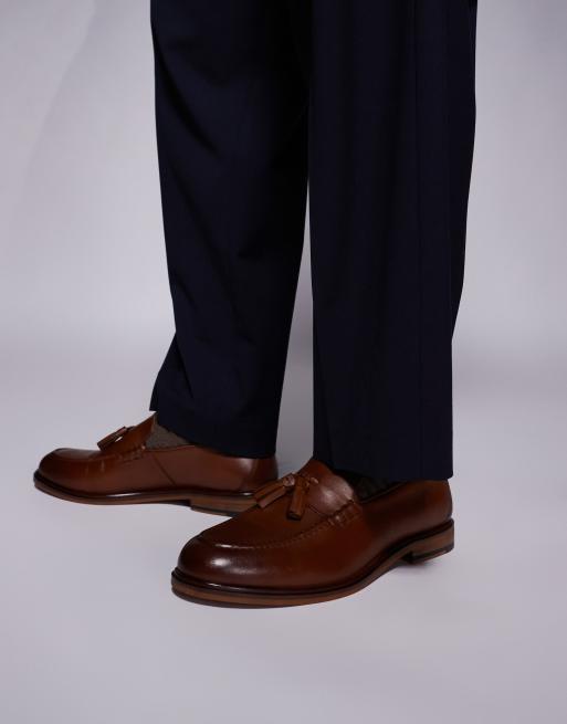 Mocasines color tostado con borlas de cuero Putney de WALK LONDON