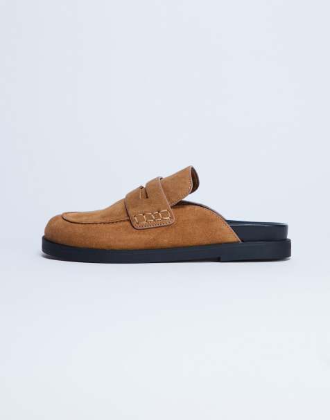 Mocasines color tostado estilo mules de ante auténtico Addie de Topshop - view 1