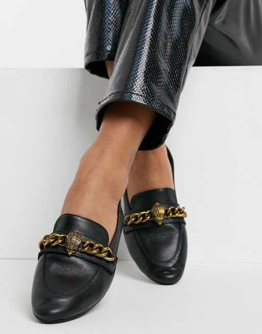 Mocasines con y águila en negro Chelsea de Kurt Geiger London ASOS