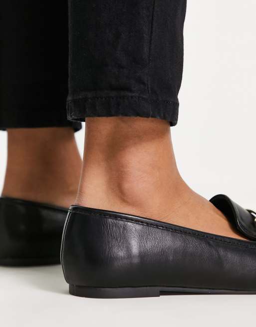 Mocasines de corte negros ribetes de metal de Rebel | ASOS