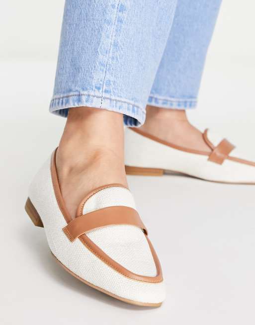 Mocasines en tonos beis con diseño entretejido Megan de ASOS DESIGN Wide Fit, 3 de 4