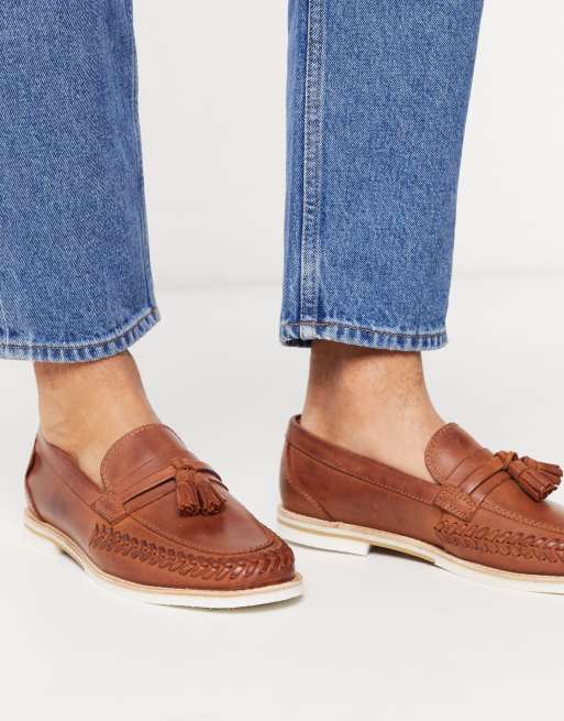Mocasines cuero en tostado Cannock de H By Hudson |