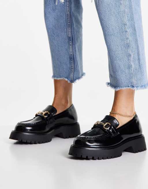 Mocasines tipo chinelas de cuero con horma ancha Movie de ASOS DESIGN