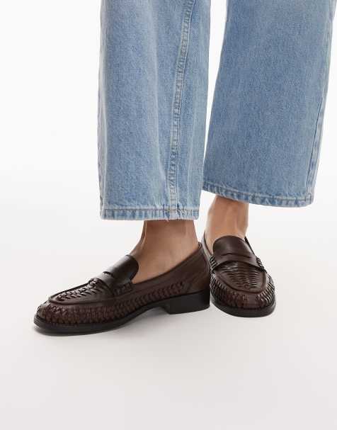 Mocasines marrón chocolate con detalle entretejido de cuero Zur-ii de Bronx - view 1