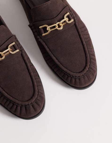 Mocasines marrones clásicos con detalles fruncidos de ASOS DESIGN - view 1