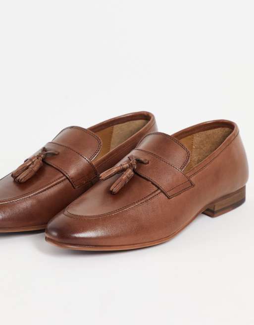 Mocasines marrones con borlas de cuero Ryan de Schuh 