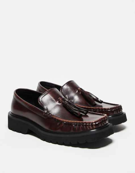 Mocasines marrones con borlas y puntera cuadrada de ASOS DESIGN - view 1