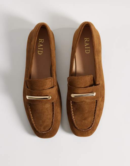 Mocasines marrones de antelina Lucena de RAID, 2 de 4