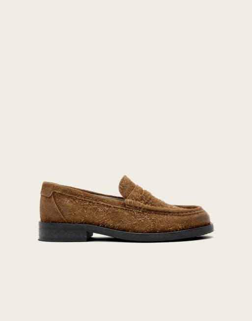 Mocasines marrones texturizados Bloom de AllSaints, 2 de 4