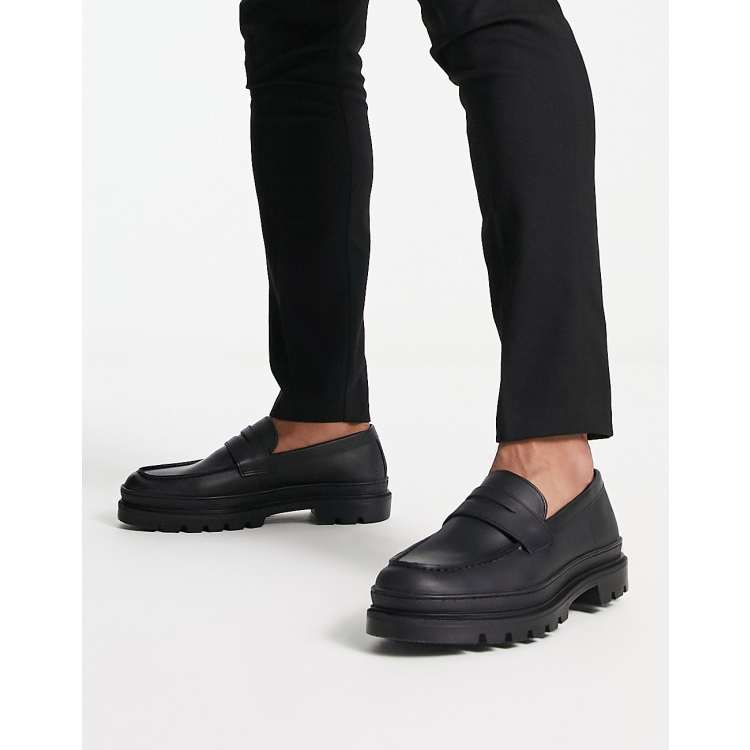 Mocasines negro mate clásicos con gruesa de de Red |