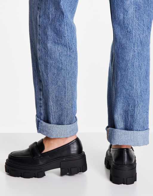 Mocasines negros acolchados con suela gruesa Movable de ASOS DESIGN, 3 de 4