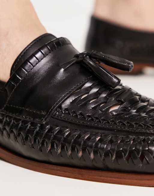 Mocasines negros con detalle trenzado de cuero de ASOS DESIGN, 3 de 4