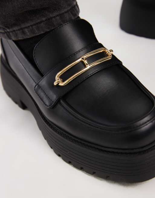 Mocasines negros con suela gruesa de ASOS DESIGN, 2 de 4