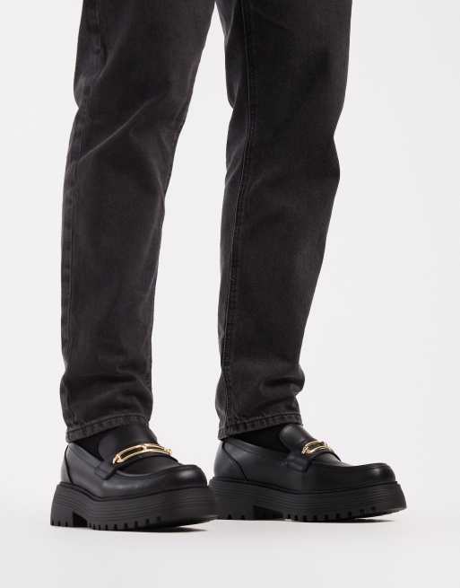 Mocasines negros con suela gruesa de ASOS DESIGN, 4 de 4