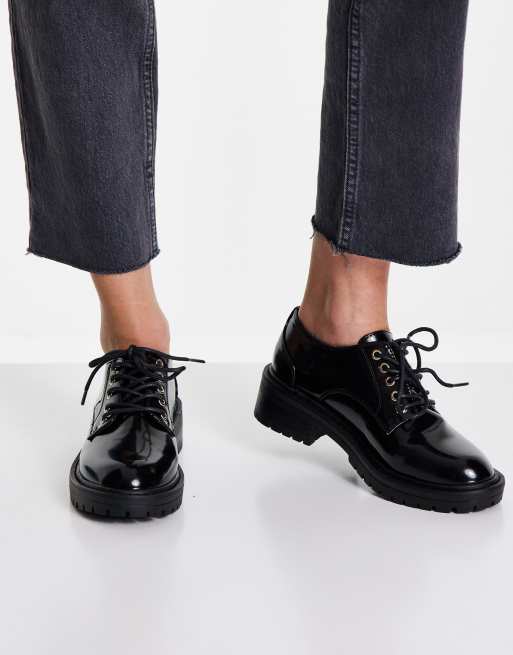 negros gruesa de charol de New Look | ASOS