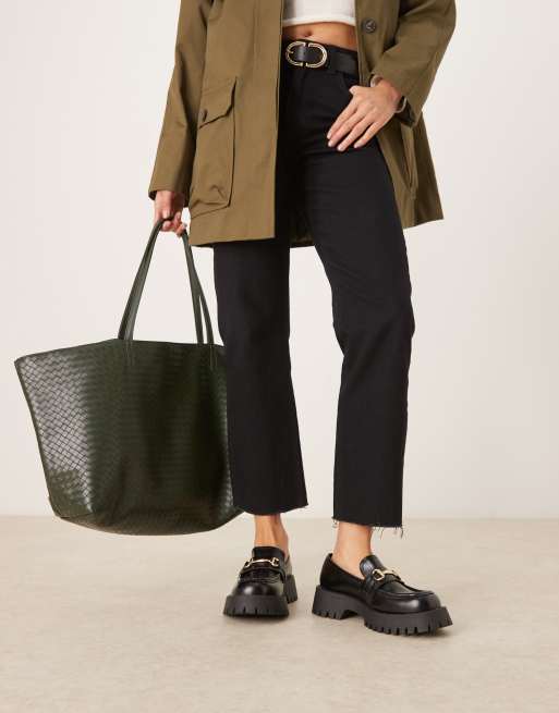 Mocasines negros con suela gruesa Masterpiece de ASOS DESIGN, 4 de 4