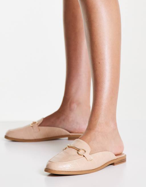 Mocasines negros con talón abierto Lauryn de schuh ASOS