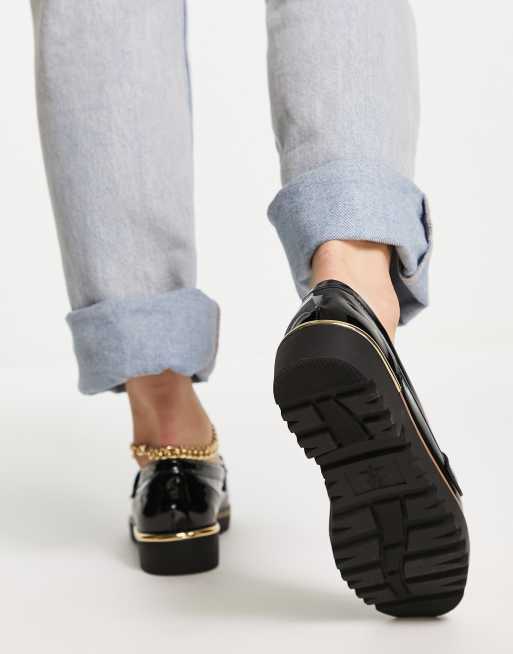 Mocasines negros de charol de New Look |
