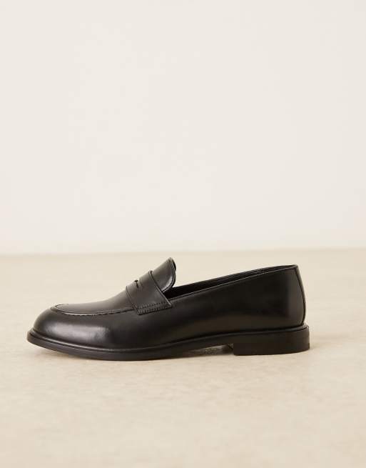 Mocasines negros de cuero con bridón Putney de WALK LONDON, 4 de 4