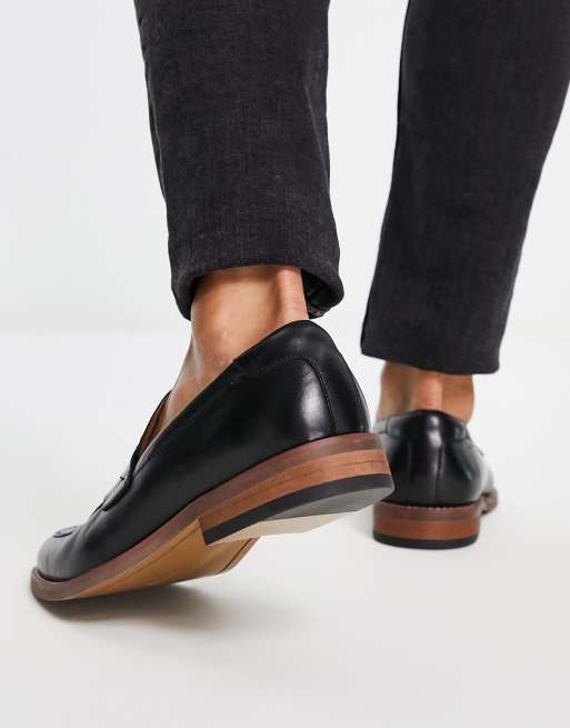 Mocasines negros de cuero de | ASOS