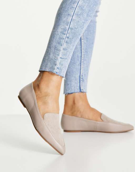 Mocasines planos color topo con punta de London Rebel | ASOS