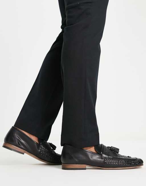 Mocasines tejidos de cuero negro con detalle de borlas de ASOS DESIGN, 4 de 4
