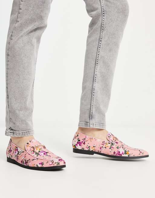 Mocasines tipo pantuflas con bridón y estampado floral de Truffle Collection