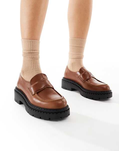 Mocasines tostados con suela gruesa de cuero Lawson de schuh - view 1